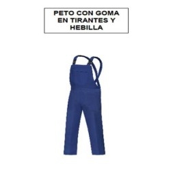 PETO TRABAJO TERGAL AZULINA TIRANTES Y HEBILLA 54