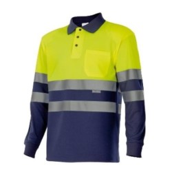 POLO BICOLOR ALTA VISIBILIDAD M/LARGA 175 70 T-2XL