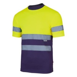 CAMISETA ALTA VISIBILIDAD AMA.FLUOR/MARINO T- M