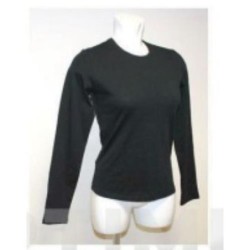 CAMISETA MUJER MANGA LARGA NEGRA OPTIMUS TALLA M
