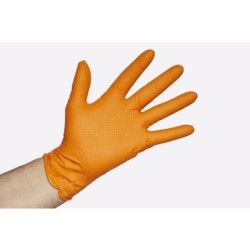 GUANTE NITRILO DUNE NARANJA - TALLA M