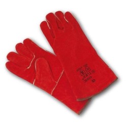 GUANTE SOLDADOR ROJO TALLA UNICA 408-BC PAR