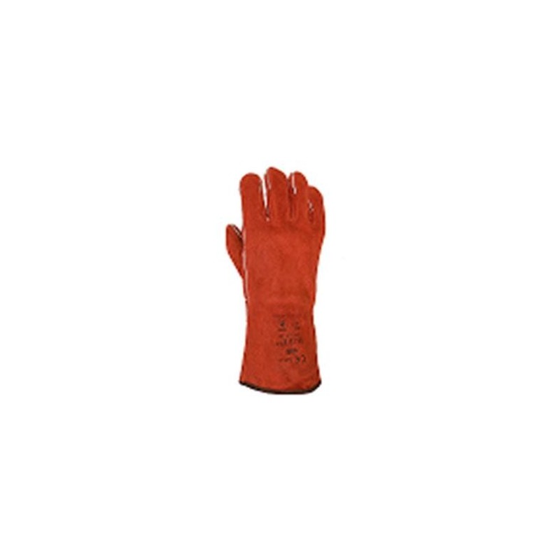 GUANTE SOLDADOR ROJO TALLA UNICA H408 PAR
