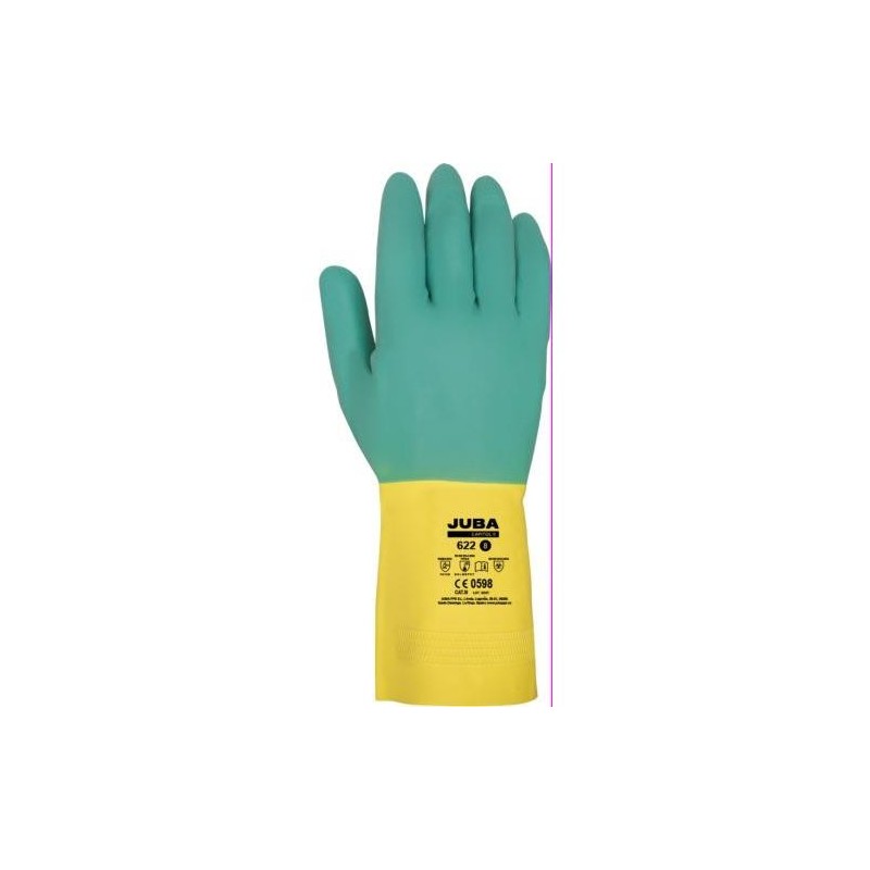 GUANTE QUIMICO LATEX FLOCADO CAPITOL II 622 T/9