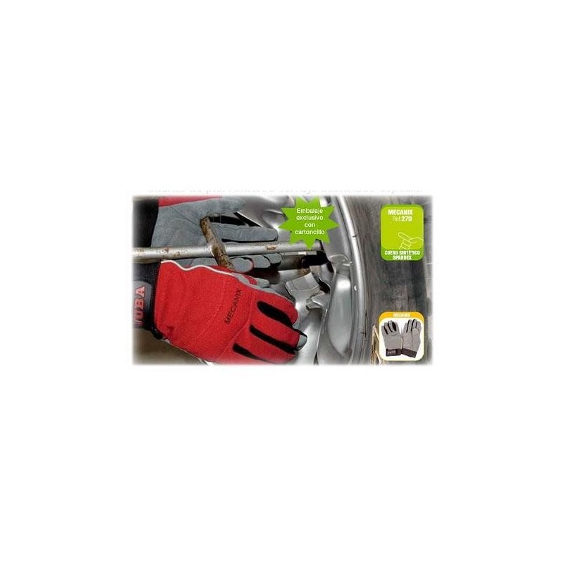 GUANTE MECANICO SINTETICO MECANIX ROJO T/10 PAR