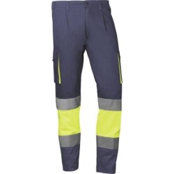 PANTALON AZUL MARINO BANDA AMARILLO MYKONOS T.XL