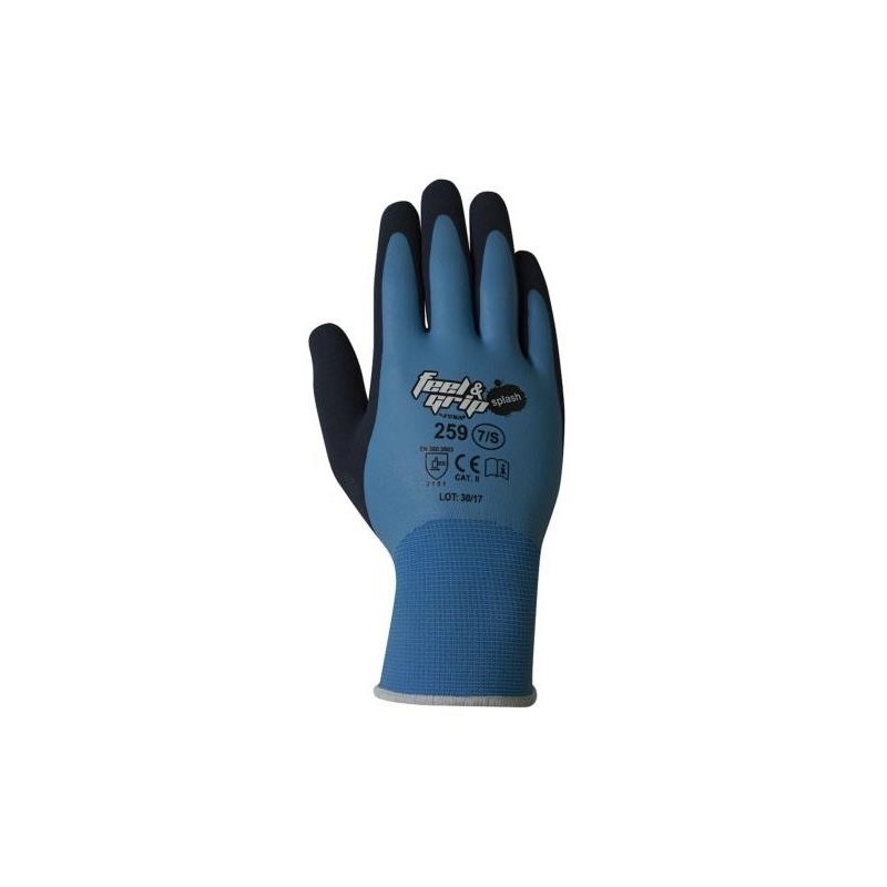 GUANTE NYLON/LATEX FEEL&GRIP SPLASH B259/8 PAR