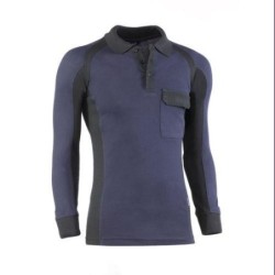 POLO PIQUE MANGA LARGA FLEX MARINO/NEGRO 681/XL