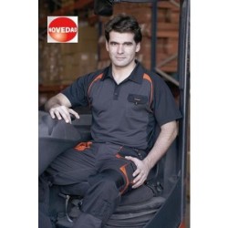 POLO COOL WAY NEGRO/NARANJA 964 M