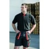 POLO TOP RANGE MANGA CORTA NEGRO/NARANJA 647 L