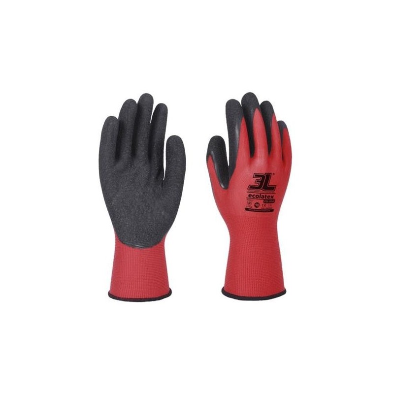 GUANTE POLIESTER/LATEX ECOLATEX ESL-010 TALLA 9