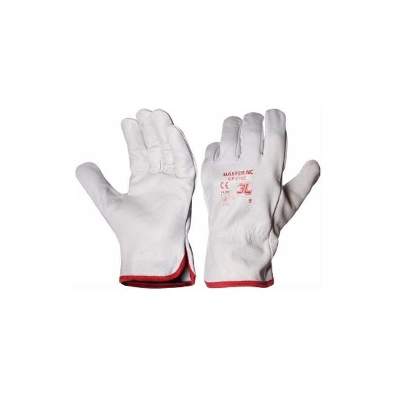 GUANTE FLOR VACUNO MASTER NC GP-016C BLISTER T-8