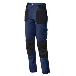 PANTALON STRETCH AZUL/ NEGRO 8730 T-2XL