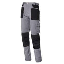 PANTALON 8730 STRETCH GRIS/ NEGRO TALLA XS