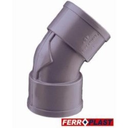 CODO PVC GRIS HM.-HM. 45   40 MM. 205273