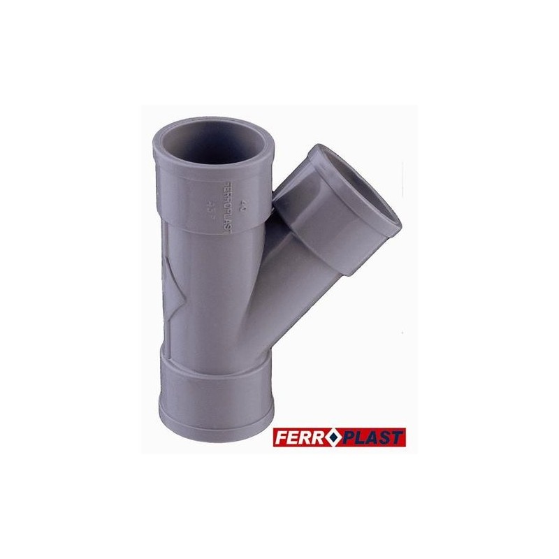INJERTO PVC GRIS HM.-HM. 45   40 MM. 205334