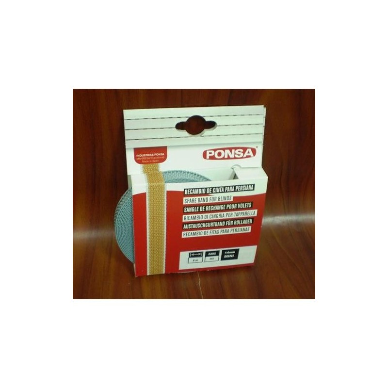CINTA PERSIANA MINI GRIS (BL.-6 M. )
