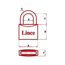 CANDADO LATON 300/30 ARCO NORMAL LL./IG. 3380