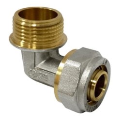 ENLACE COMPRESION CODO MULTICAPA DN20X3/4