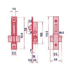 CERRADURA PUERTA METALICA 5555/14 LINCE