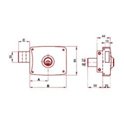 CERRADURA SOBREPONER 5124A/80 HE IZDA. LINCE