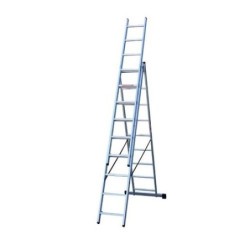 ESCALERA INDUSTRIAL ALUMINIO 3 TRAMOS 9 PELDAÑOS