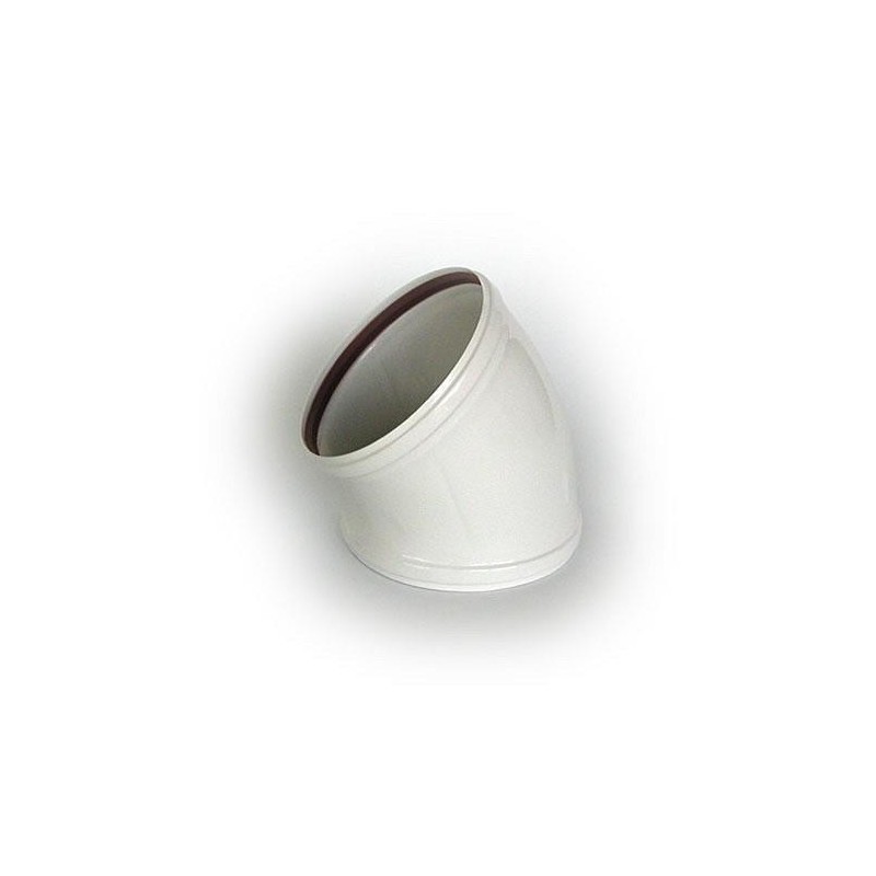 CODO CON JUNTAS 88   125 MM. ALUMINIO BLANCO