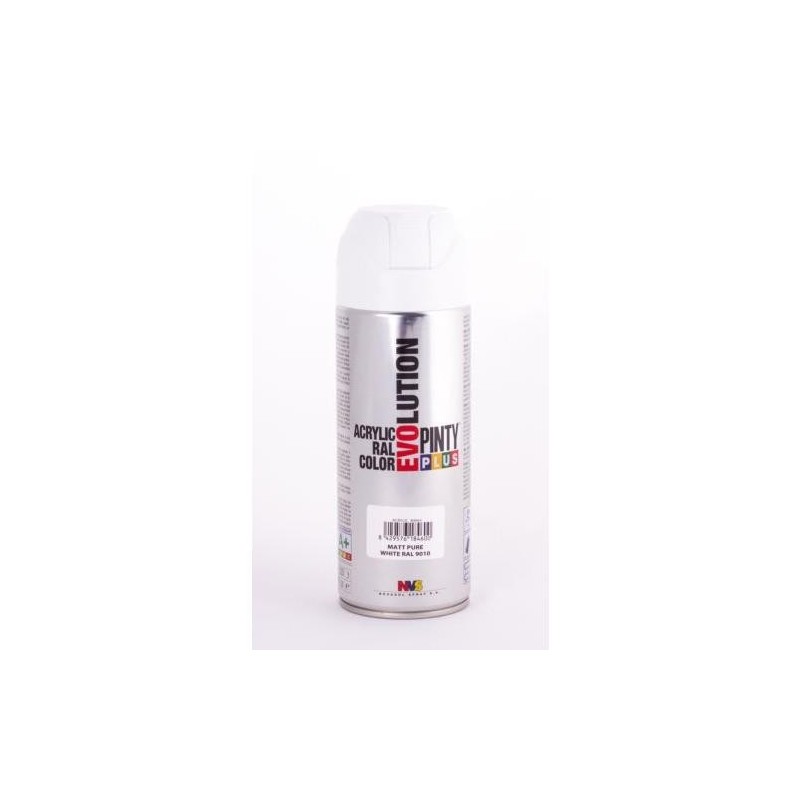 PINTURA SPRAY PINTY PLUS BLANCO MATE RAL9011 520ML