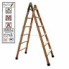 ESCALERA MADERA DOBLE 12-PELDAÑOS CON TACO D12T