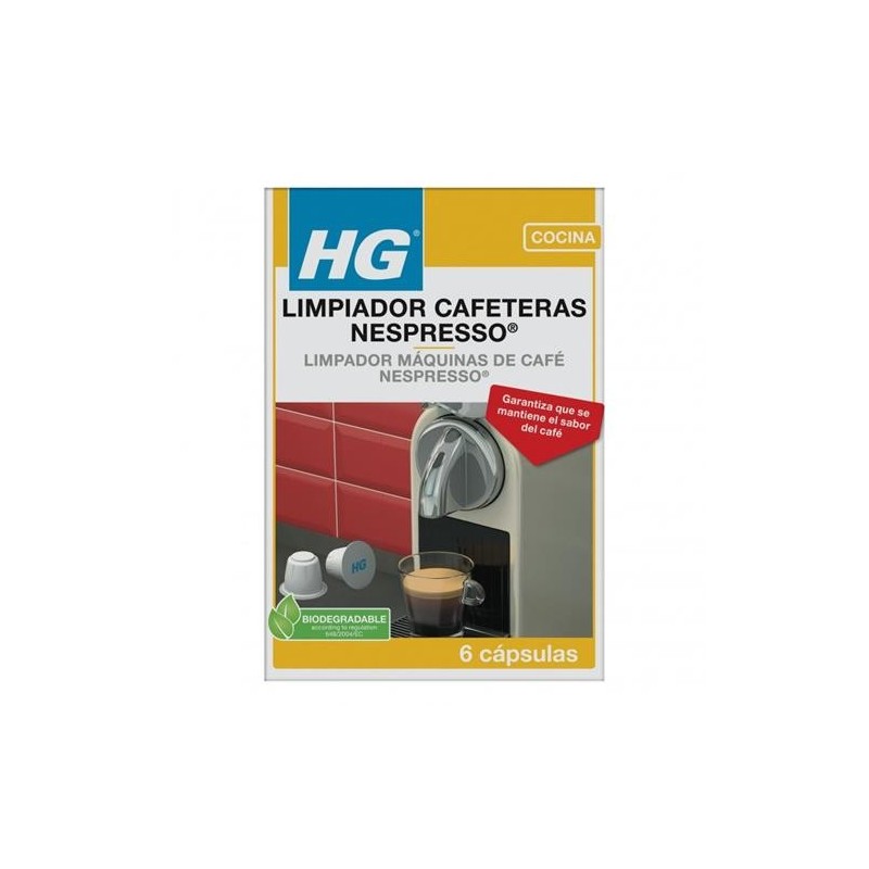 CAPSULAS DE LIMPIEZA PARA CAFETERAS NESPRESSO 6UD