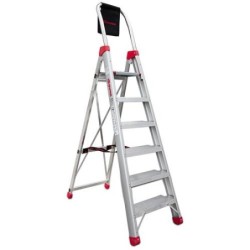 ESCALERA DE TIJERA PROFESIONAL 6 PELDAÑOS DOMUS6