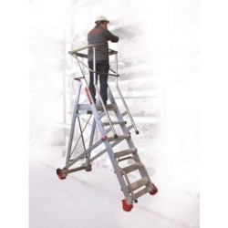 ESCALERA CON PLATAFORMA Y RUEDAS 74 CM. 70/SMT