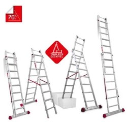 ESCALERA MULTIUSO DE DOS TRAMOS CON 8 PELDAÑOS