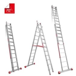 ESCALERA MULTIUSO DE DOS TRAMOS CON 12 PELDAÑOS