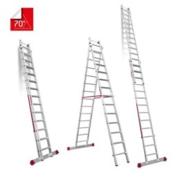 ESCALERA MULTIUSO DE DOS TRAMOS CON 14 PELDAÑOS