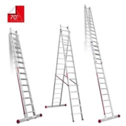 ESCALERA MULTIUSO DE DOS TRAMOS CON 15 PELDAÑOS