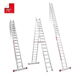 ESCALERA MULTIUSO DE DOS TRAMOS CON 17 PELDAÑOS