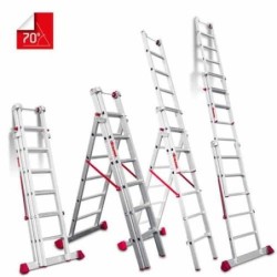 ESCALERA MULTIUSO DE TRES TRAMOS CON 6 PELDAÑOS