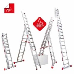 ESCALERA MULTIUSO DE TRES TRAMOS CON 10 PELDAÑOS