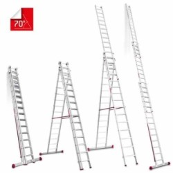 ESCALERA MULTIUSO DE TRES TRAMOS CON 15 PELDAÑOS