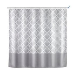 CORTINA DE DUCHA 180X200 POLIESTER GRIS 24687100