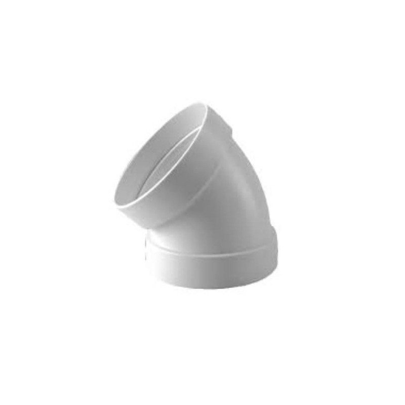 CODO ESTANCO ALUMINIO 45   Ø110MM. BLANCO CEMH45110