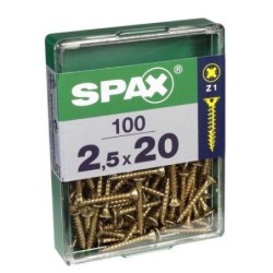 TORNILLO SPAX C/PL POZI BRICO. 2.5X20 C/100 UDS
