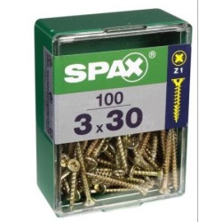 TORNILLO SPAX C/PL POZI BRICO. 3.0X30 C/100 UDS