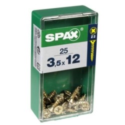 TORNILLO SPAX C/PL POZI BRICO. 3.5X12 C/25 UDS