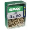 TORNILLO SPAX C/PL POZI BRICO. 3.5X20 C/100 UDS