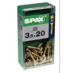 TORNILLO SPAX C/PL POZI BRICO. 3.5X20 C/25 UDS