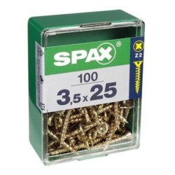 TORNILLO SPAX C/PL POZI BRICO. 3.5X25 C/25 UDS