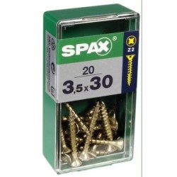 TORNILLO SPAX C/PL POZI BRICO. 3.5X30 C/20 UDS