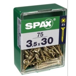 TORNILLO SPAX C/PL POZI BRICO. 3.5X30 C/75 UDS